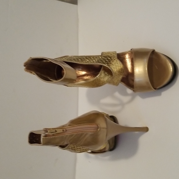 Promise Gold Women's Heels Size 7 - Picture 3 of 11